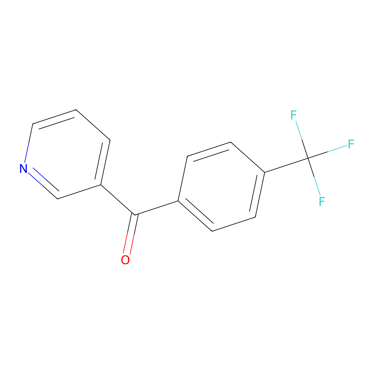 3-Pyridinyl(4-(trifluoromethyl)phenyl)methanone molecular structure, CAS 21221-92-1