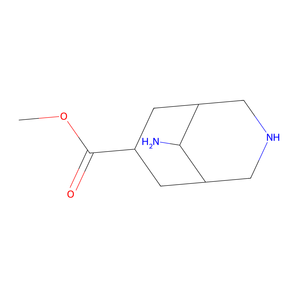 Methyl 9-amino-3-azabicyclo[3.3.1]nonane-7-carboxylate molecular structure, CAS 2122199-24-8