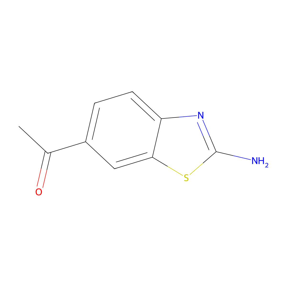 1-(2-Amino-1,3-benzothiazol-6-yl)ethan-1-one molecular structure, CAS 21222-61-7