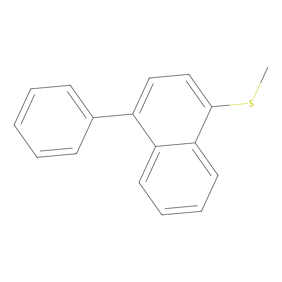 Methyl(4-phenylnaphthalen-1-yl)sulfane molecular structure, CAS 2122202-60-0