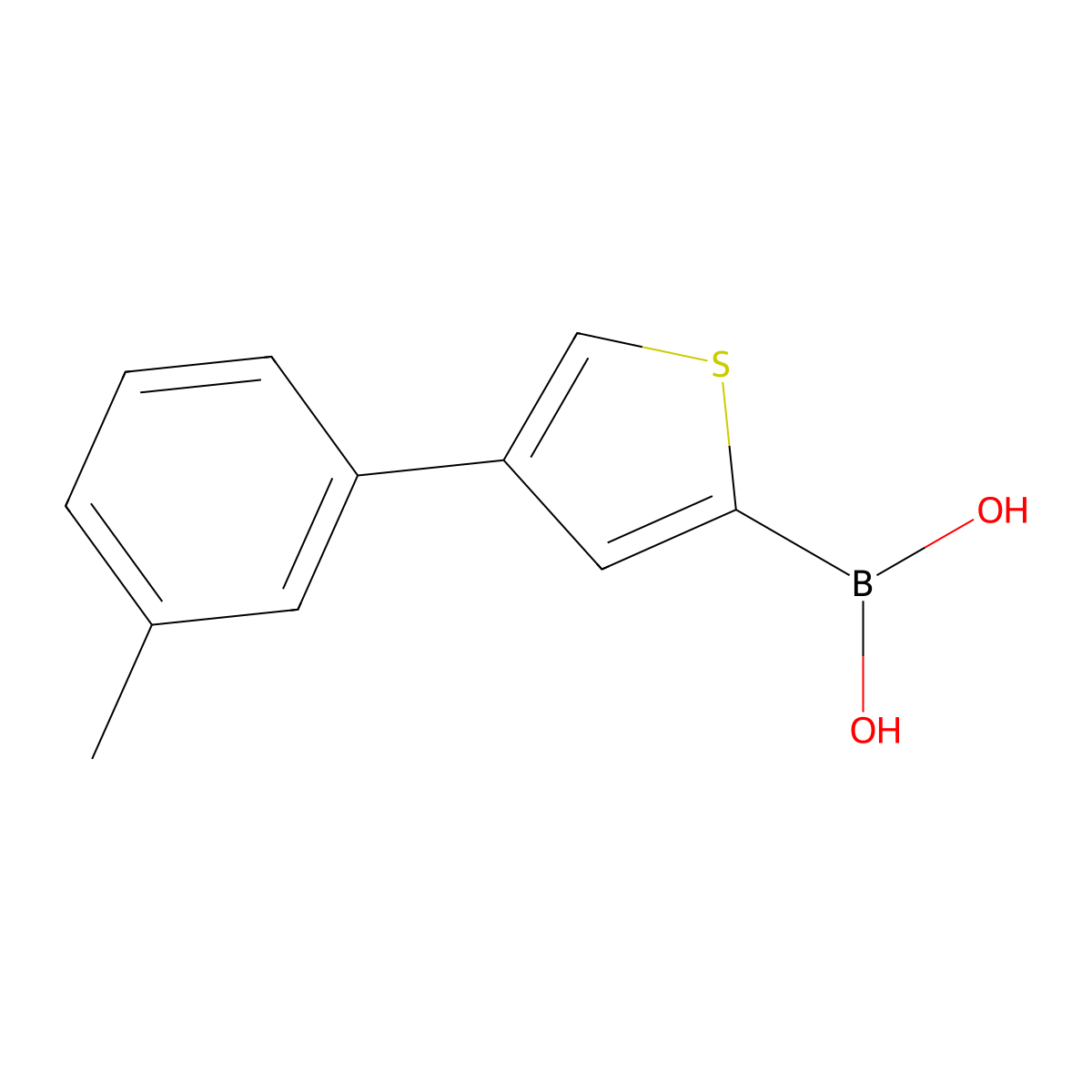 (4-(m-Tolyl)thiophen-2-yl)boronic acid molecular structure, CAS 2122282-61-3