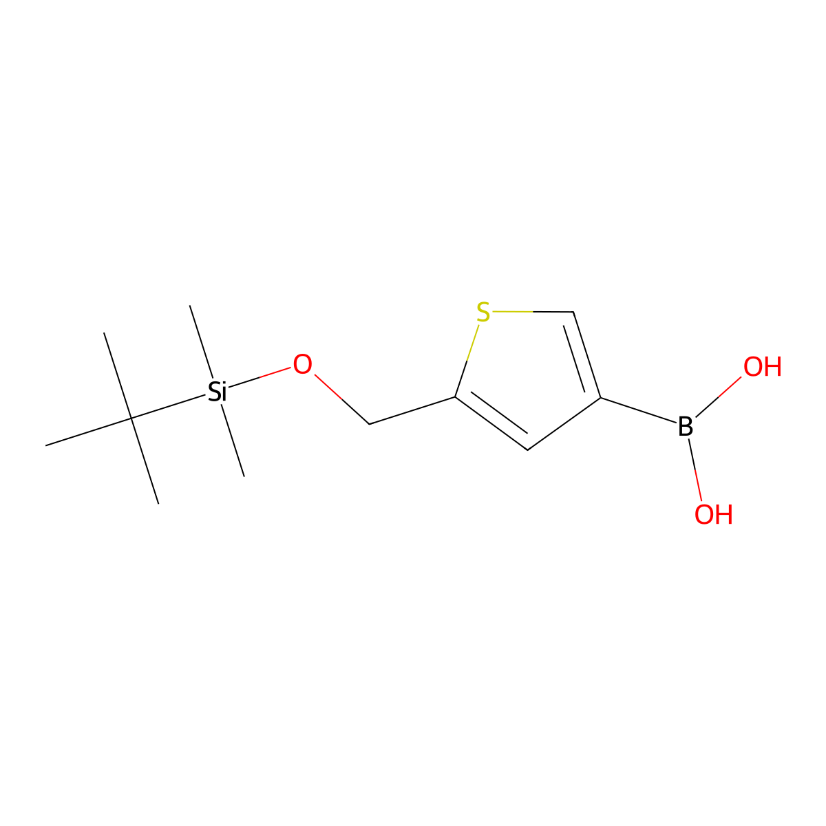 5-(t-Butyldimethylsilyloxymethyl)thiophen-3-boronic acid molecular structure, CAS 2122282-85-1