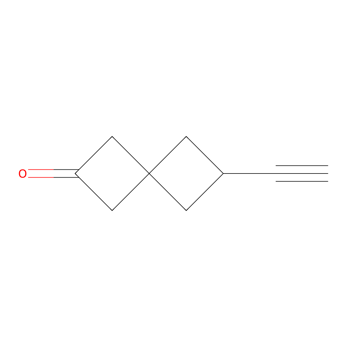 6-Ethynylspiro[3.3]heptan-2-one molecular structure, CAS 2122322-27-2