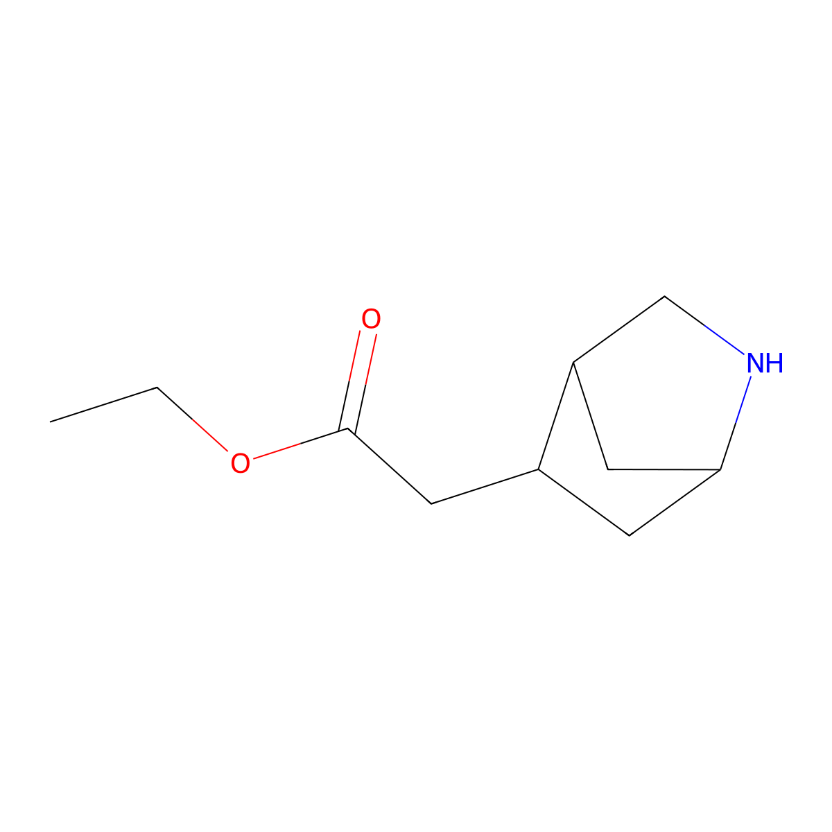 Ethyl 2-{2-azabicyclo[2.2.1]heptan-5-yl}acetate molecular structure, CAS 2122415-77-2