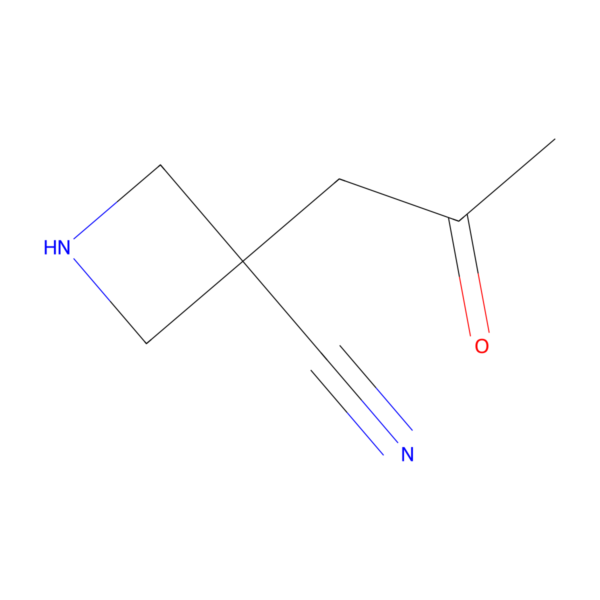 3-(2-Oxopropyl)azetidine-3-carbonitrile molecular structure, CAS 2122416-82-2