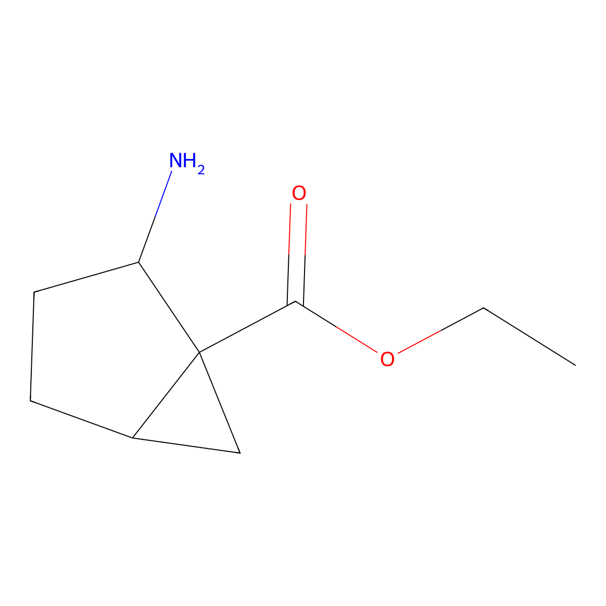 Ethyl 2-aminobicyclo[3.1.0]hexane-1-carboxylate molecular structure, CAS 2122471-84-3