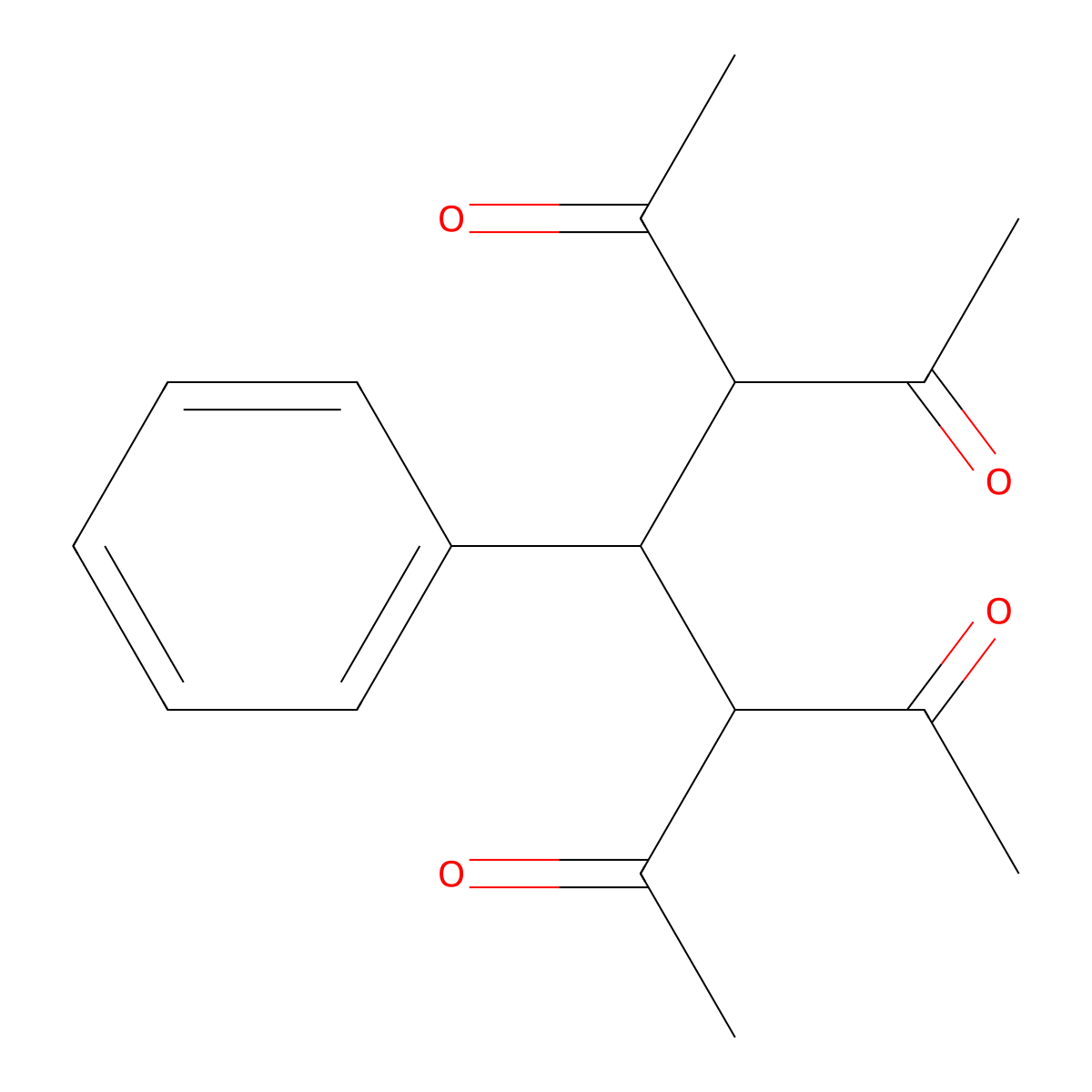 3,5-Diacetyl-4-phenylheptane-2,6-dione molecular structure, CAS 21225-59-2