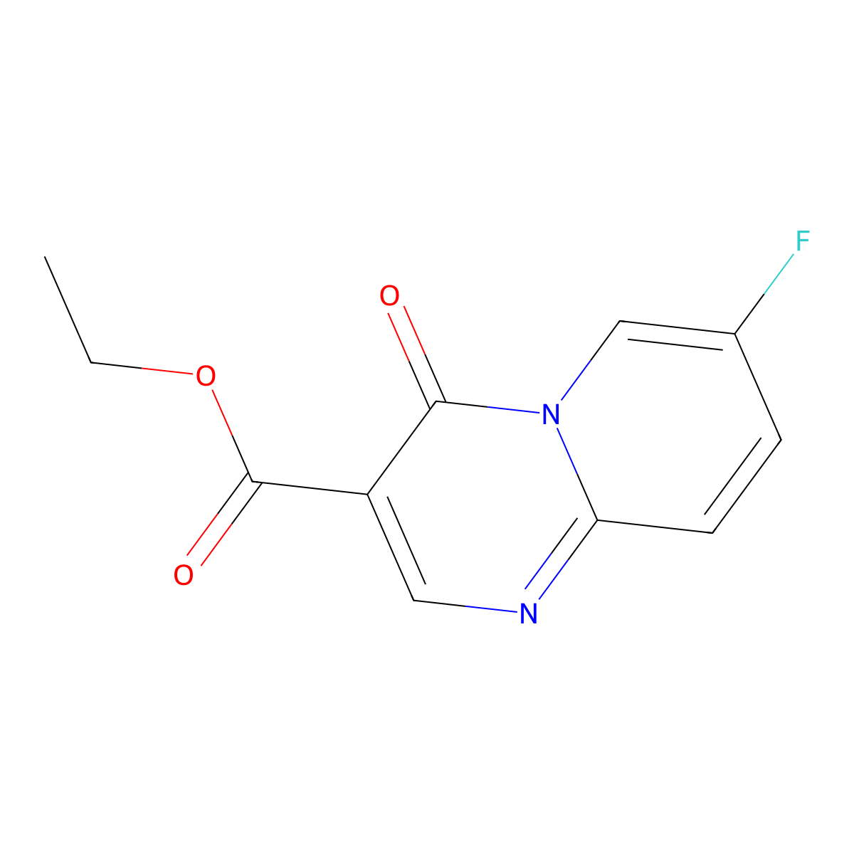 Ethyl 7-fluoro-4-oxo-4H-pyrido[1,2-a]pyrimidine-3-carboxylate molecular structure, CAS 2122561-76-4