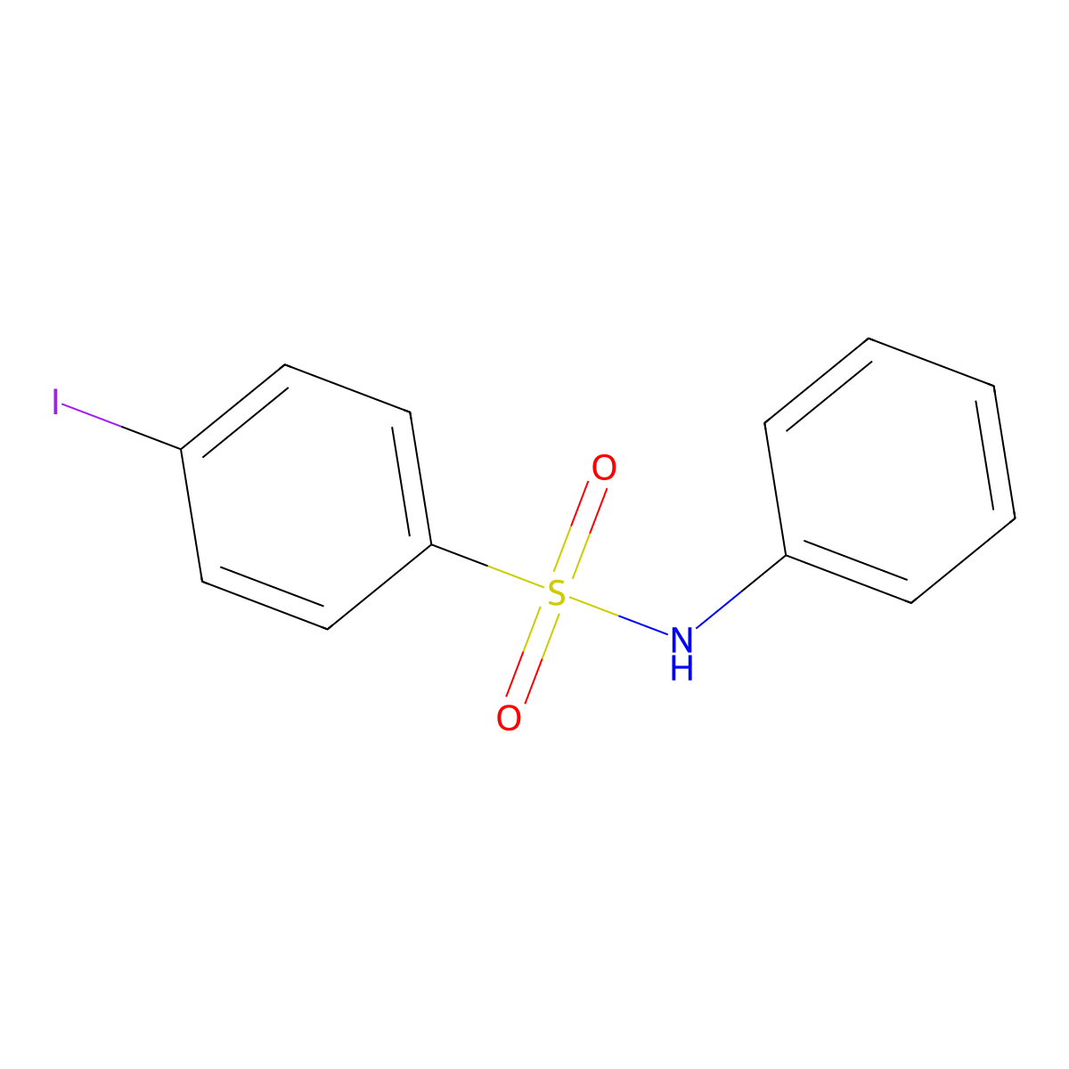 4-iodo-N-phenylbenzenesulfonamide molecular structure, CAS 21226-28-8