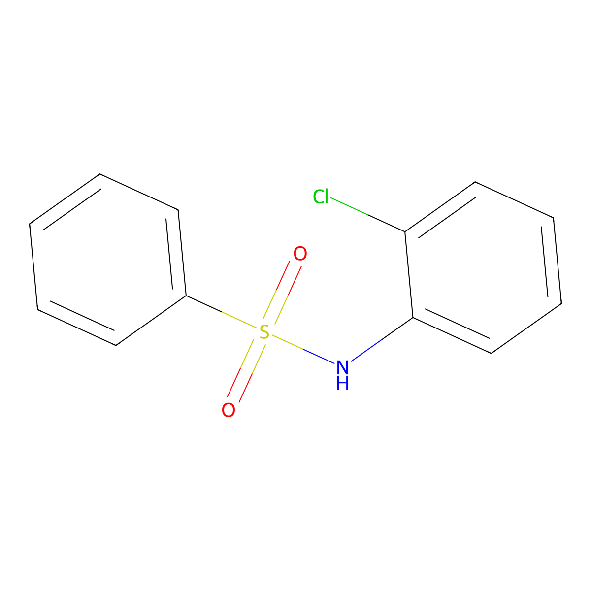 N-(2-Chlorophenyl)benzenesulfonamide molecular structure, CAS 21226-30-2