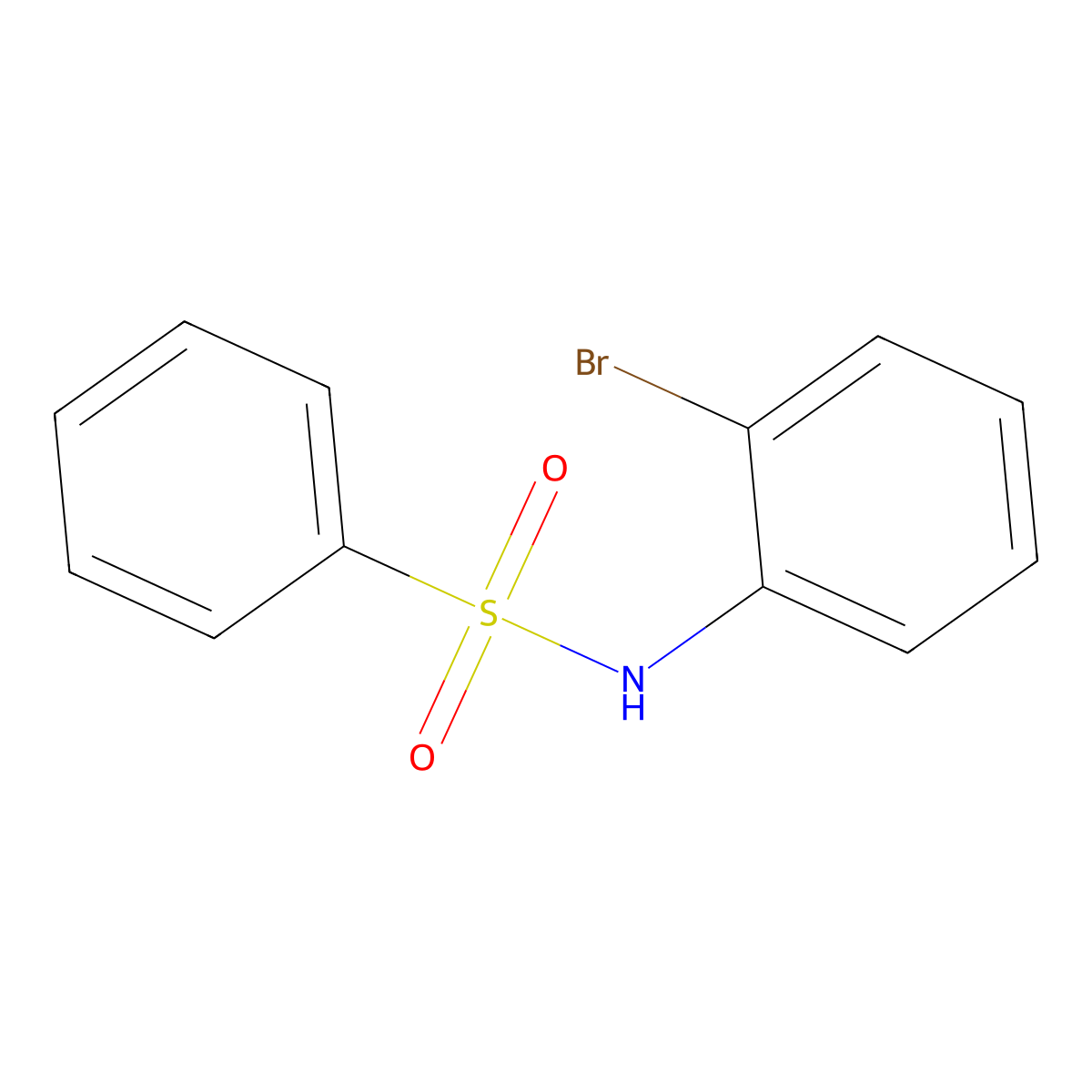 N-(2-Bromophenyl)benzenesulfonamide molecular structure, CAS 21226-31-3