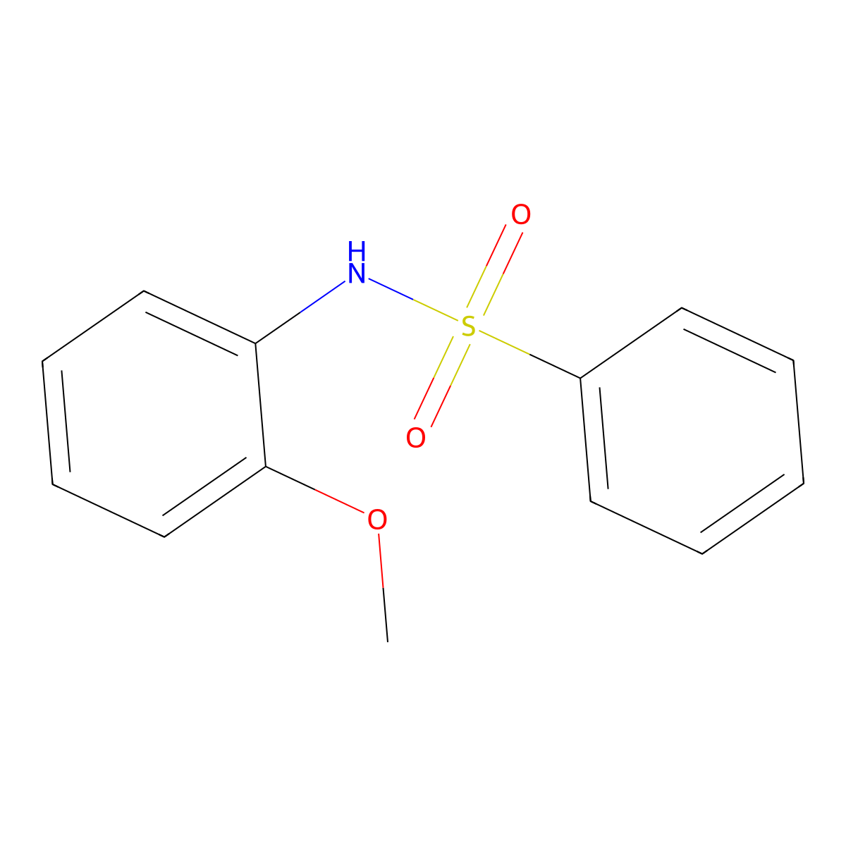 N-(2-Methoxyphenyl)benzenesulfonamide molecular structure, CAS 21226-32-4