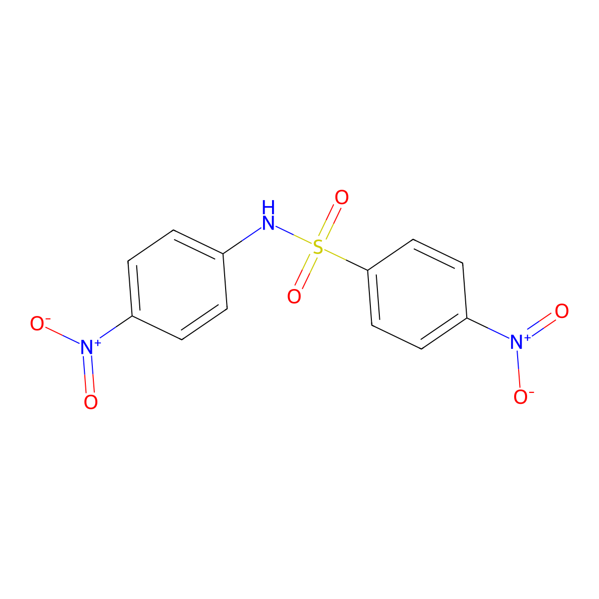 4-nitro-N-(4-nitrophenyl)benzenesulfonamide molecular structure, CAS 21226-34-6