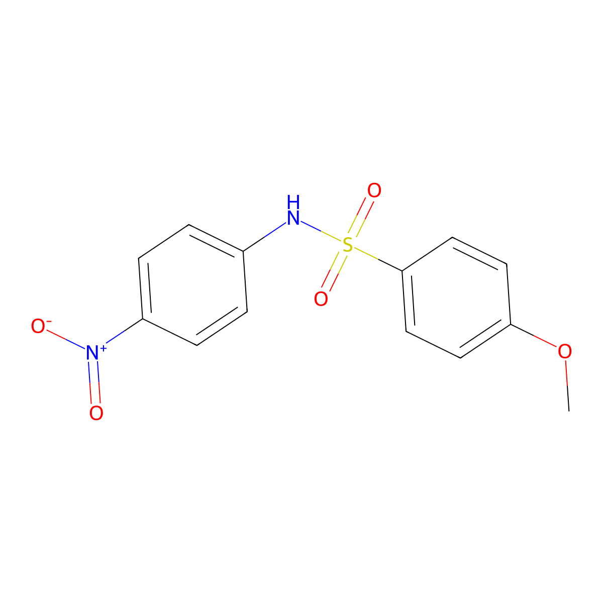 4-methoxy-N-(4-nitrophenyl)benzenesulfonamide molecular structure, CAS 21226-36-8