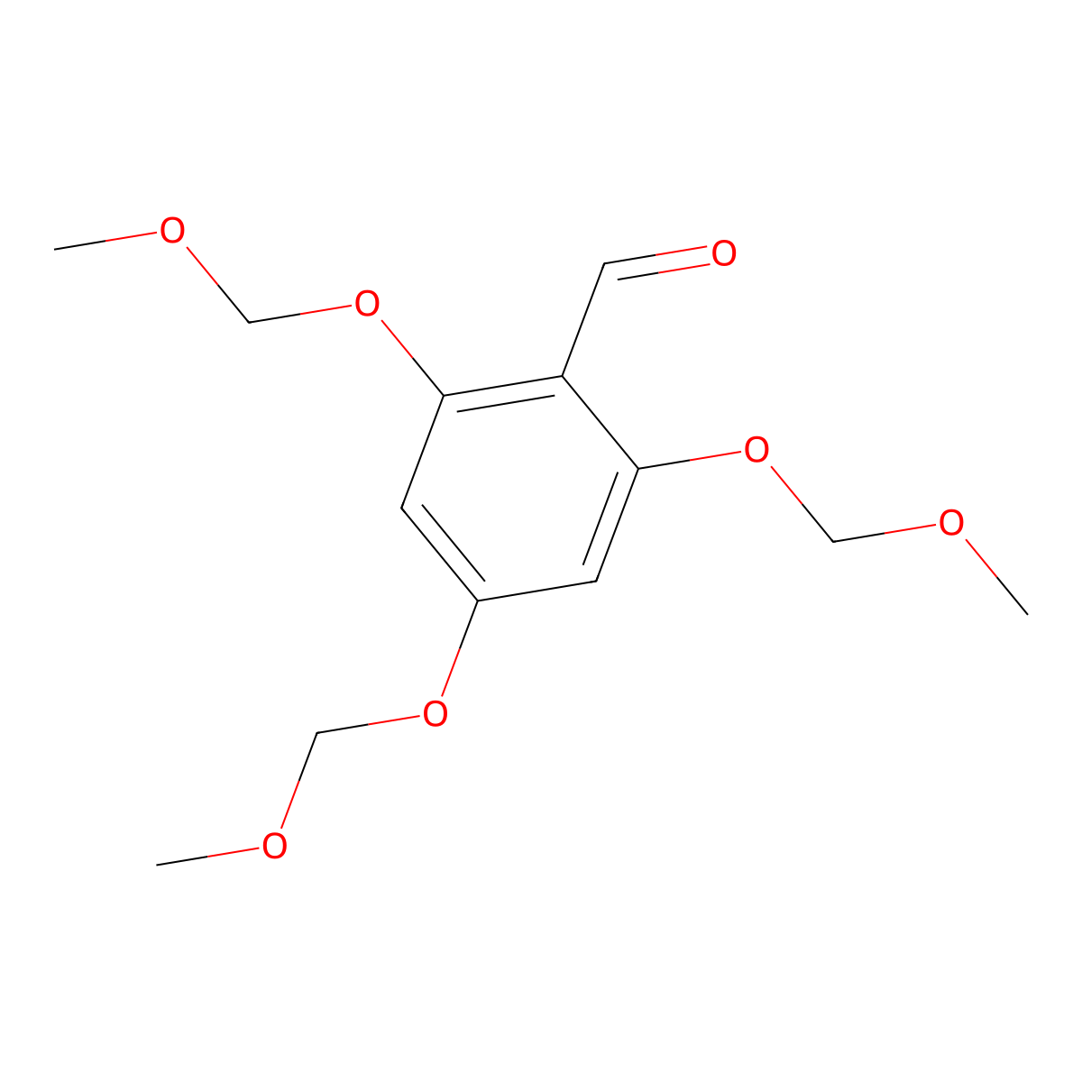 Benzaldehyde, 2,4,6-tris(methoxymethoxy)- molecular structure, CAS 212265-19-5