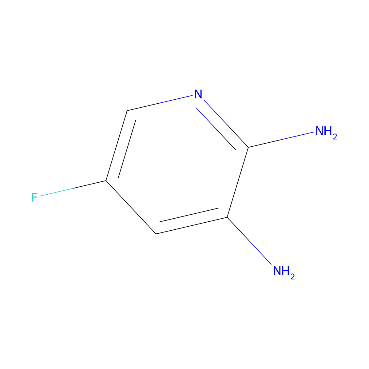 5-Fluoro-2,3-pyridinediamine molecular structure, CAS 212268-13-8