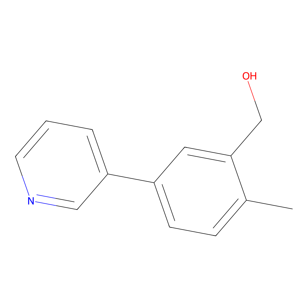 (2-Methyl-5-(pyridin-3-yl)phenyl)methanol molecular structure, CAS 2122802-32-6