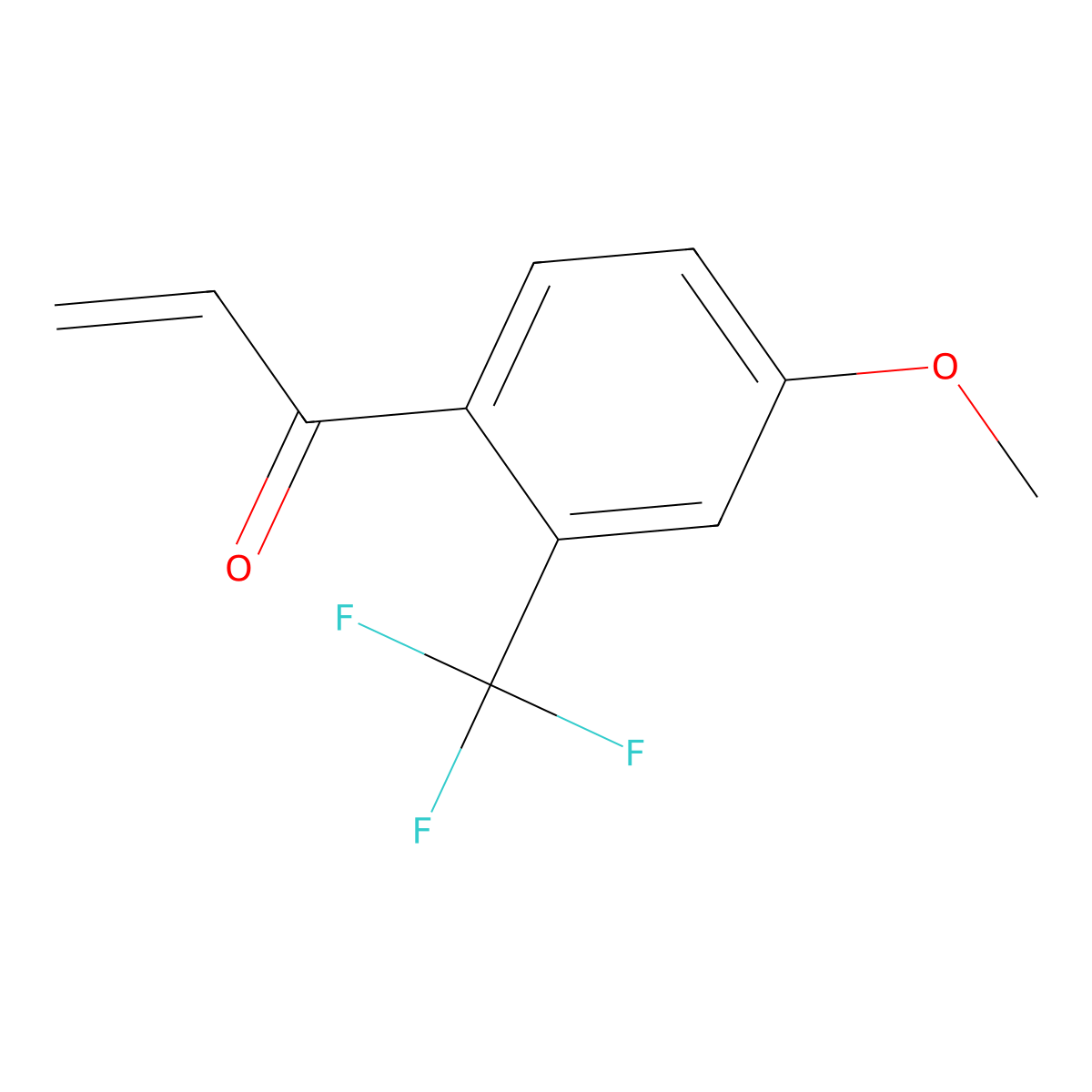 1-[4-Methoxy-2-(trifluoromethyl)phenyl]prop-2-en-1-one molecular structure, CAS 2122809-35-0