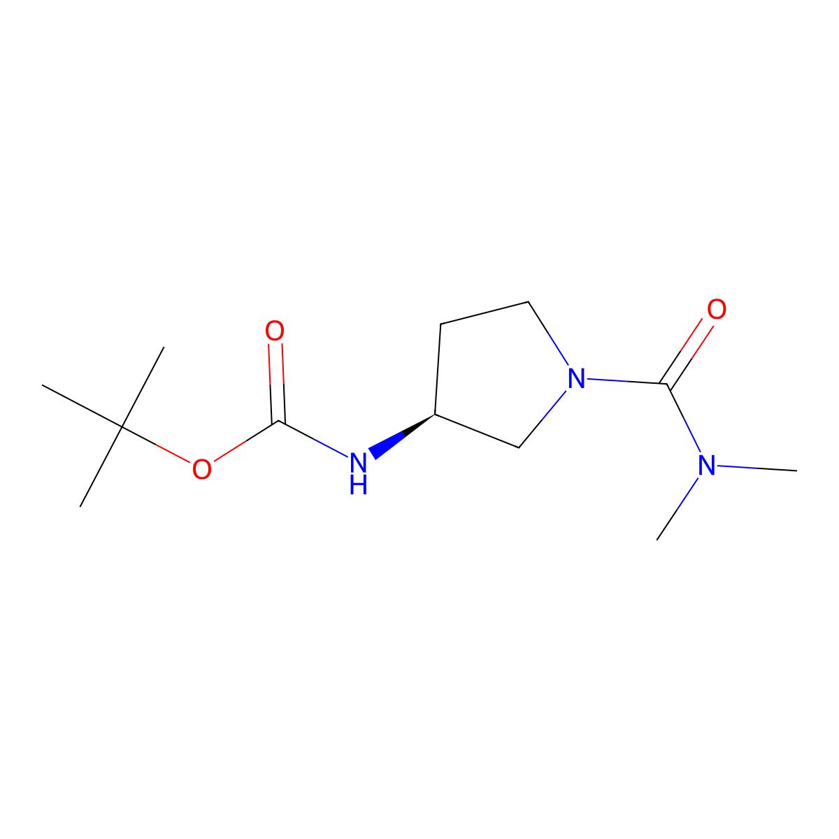 1,1-Dimethylethyl N-[(3S)-1-[(dimethylamino)carbonyl]-3-pyrrolidinyl]carbamate molecular structure, CAS 2122837-27-6