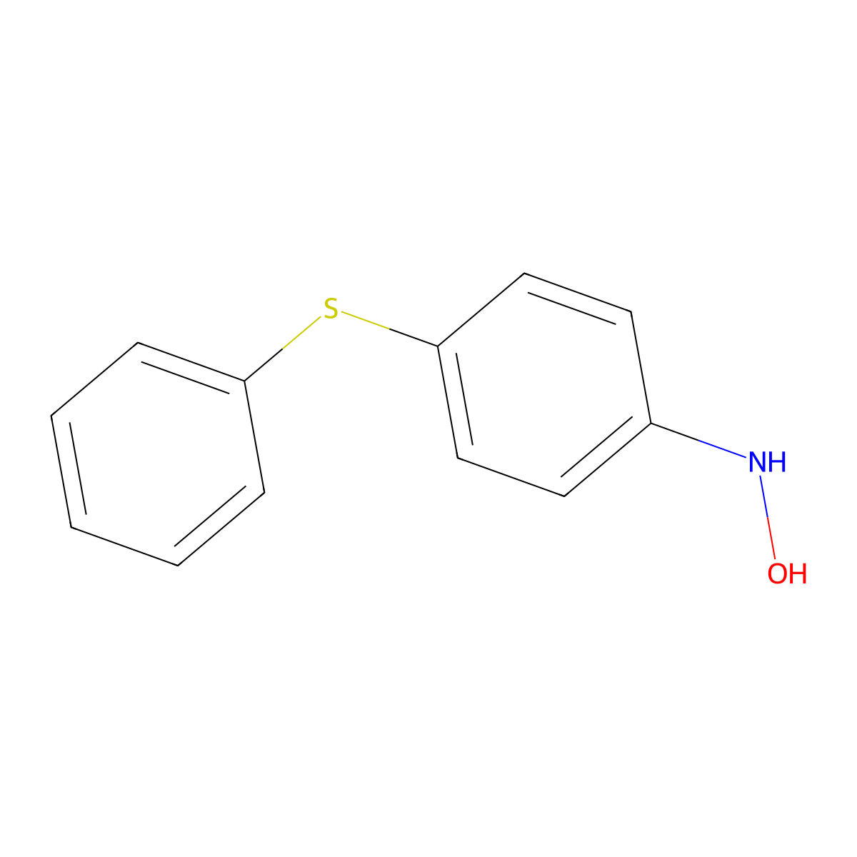 Hydroxylamine, N-(p-(phenylthio)phenyl)- molecular structure, CAS 21229-99-2