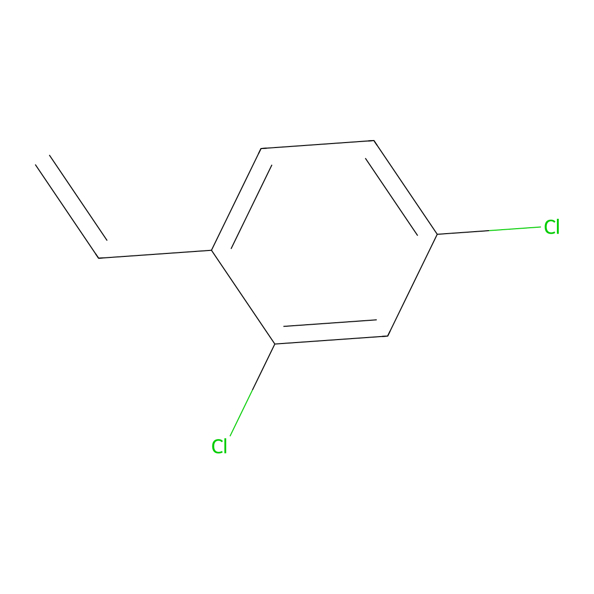 2,4-Dichlorostyrene molecular structure, CAS 2123-27-5
