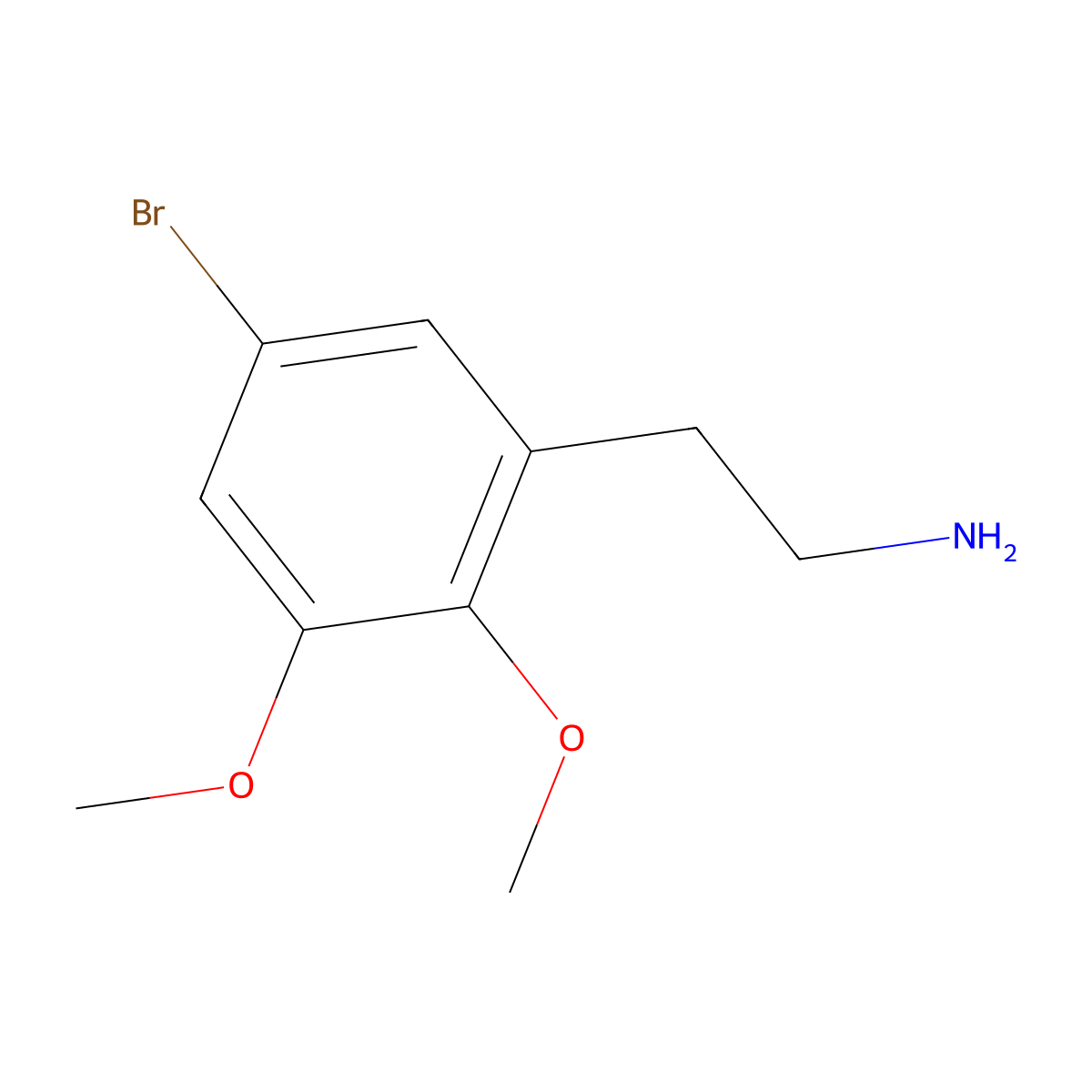 2-(5-Bromo-2,3-dimethoxyphenyl)ethan-1-amine molecular structure, CAS 2123-58-2