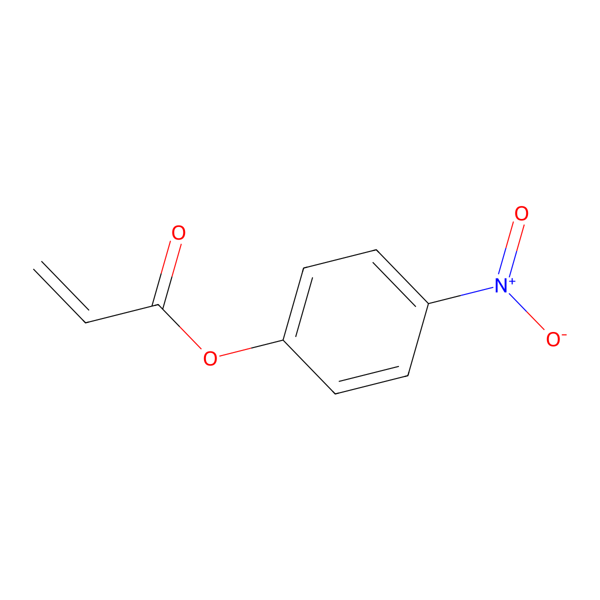 2-Propenoic acid, 4-nitrophenyl ester molecular structure, CAS 2123-85-5