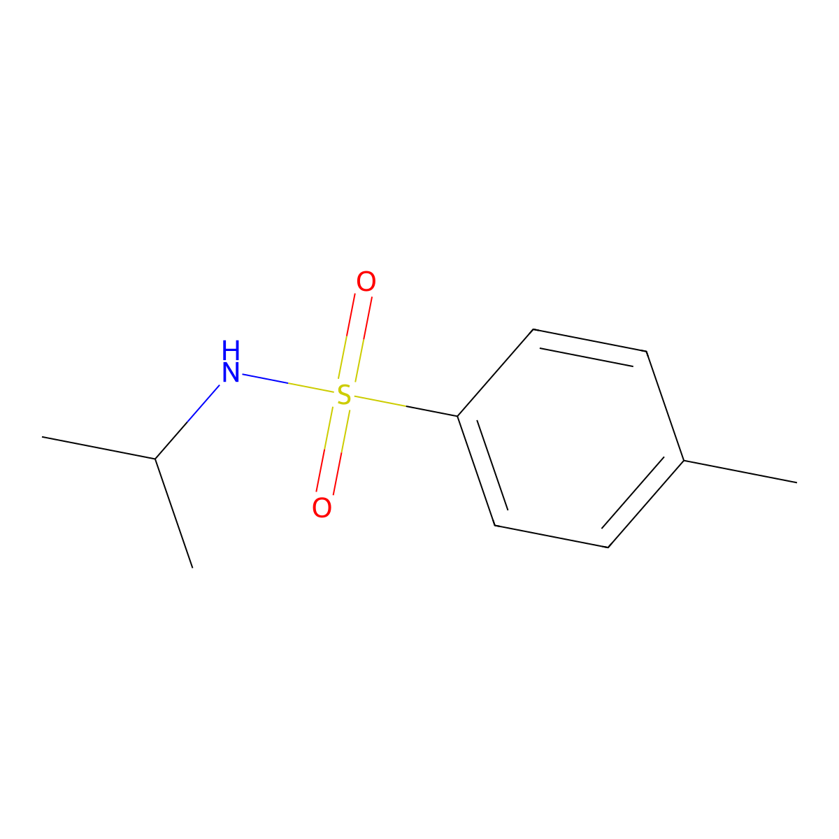 4-methyl-N-(propan-2-yl)benzene-1-sulfonamide molecular structure, CAS 21230-07-9