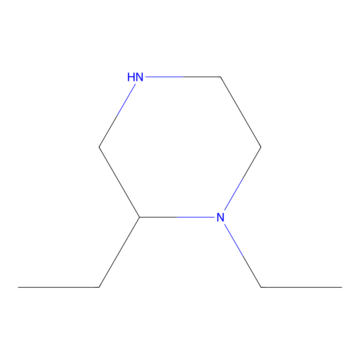1,2-Diethylpiperazine molecular structure, CAS 212307-32-9
