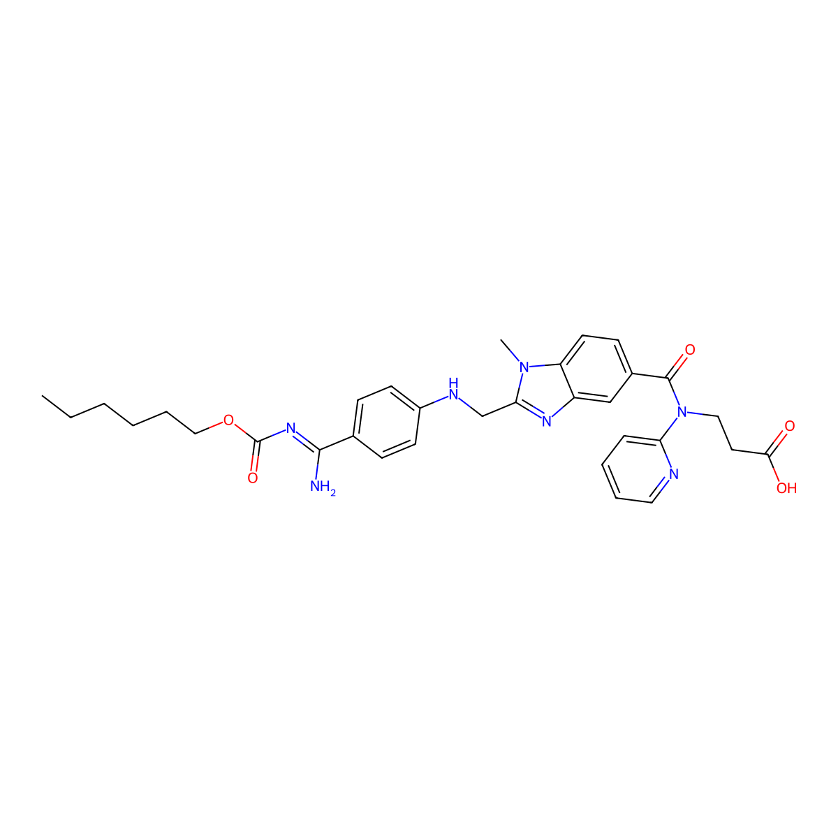 Desethyl Pradaxa molecular structure, CAS 212321-78-3