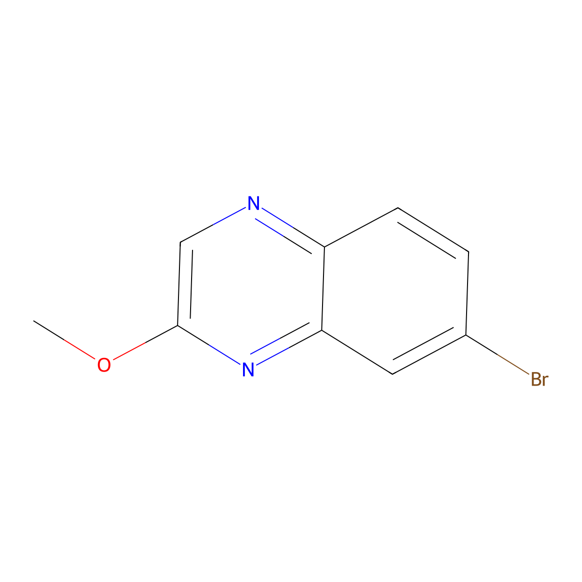 7-Bromo-2-methoxyquinoxaline molecular structure, CAS 212327-10-1