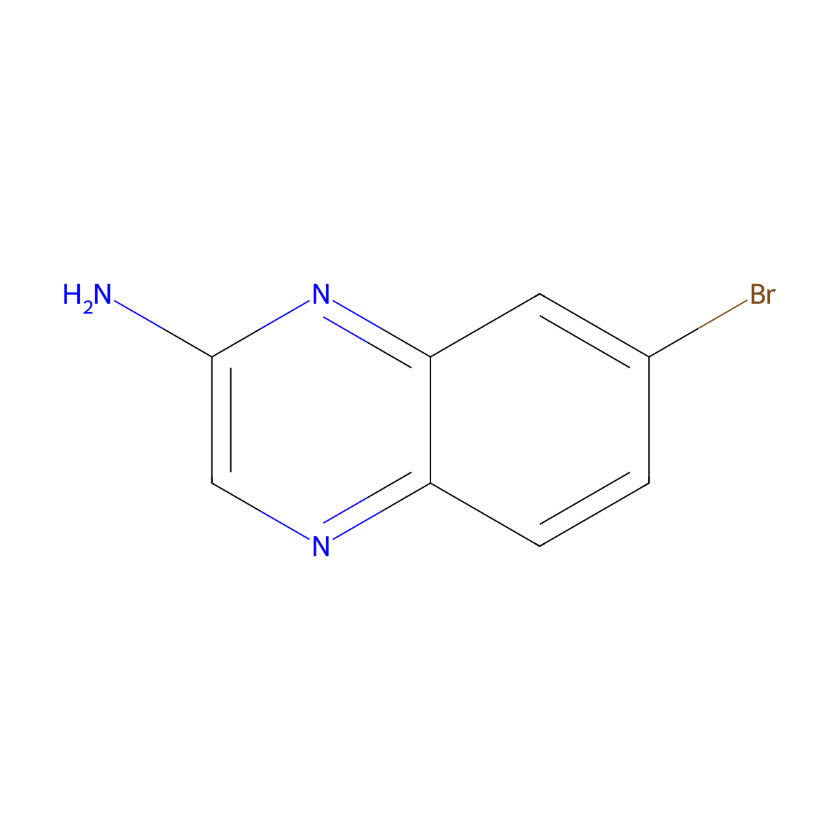 7-Bromoquinoxalin-2-amine molecular structure, CAS 212327-11-2