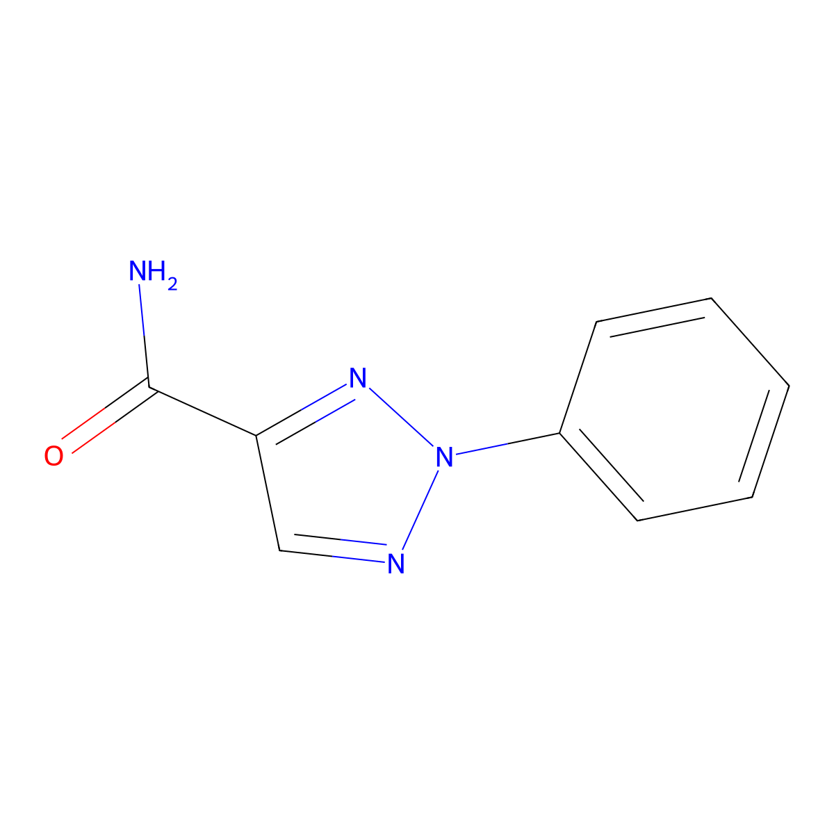 2-Phenyltriazole-4-carboxamide molecular structure, CAS 212329-34-5