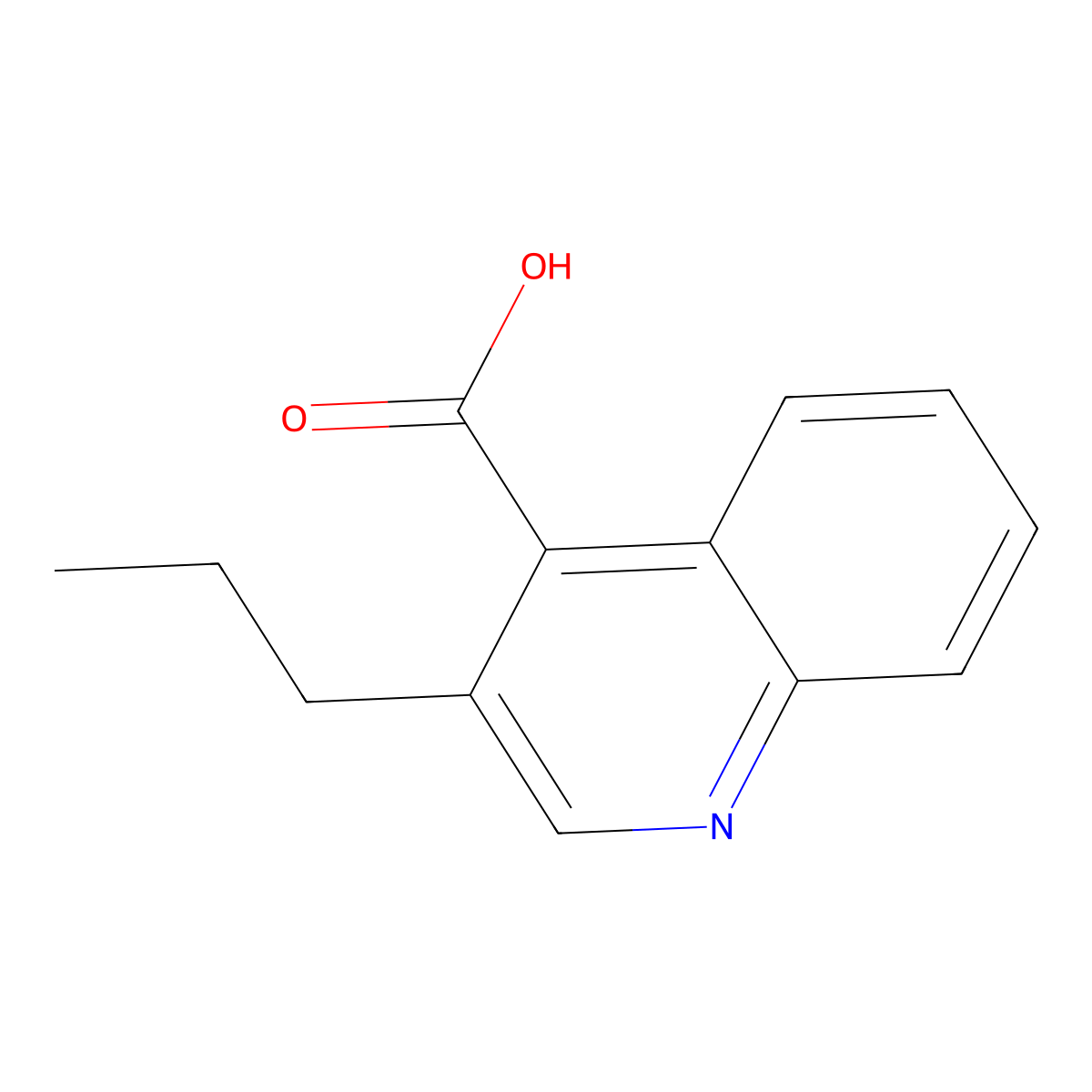 3-Propylquinoline-4-carboxylic acid molecular structure, CAS 21233-92-1