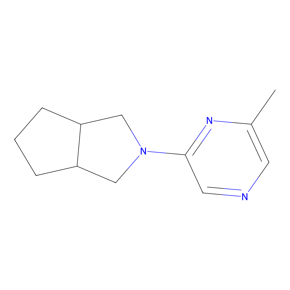2-Methyl-6-{octahydrocyclopenta[c]pyrrol-2-yl}pyrazine molecular structure, CAS 2123312-66-1