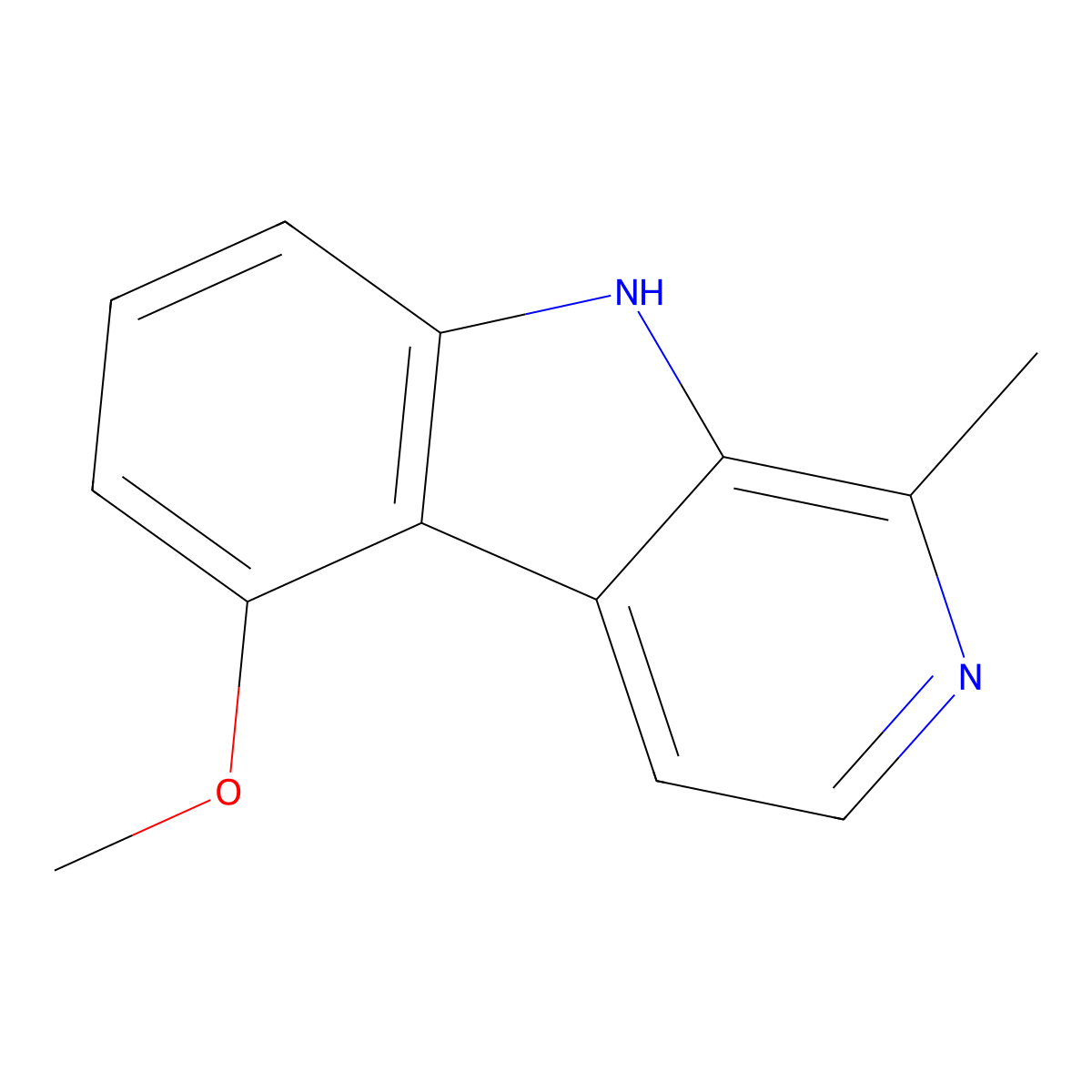 5-Methoxy-1-methyl-9H-pyrido[3,4-b]indole molecular structure, CAS 212332-23-5