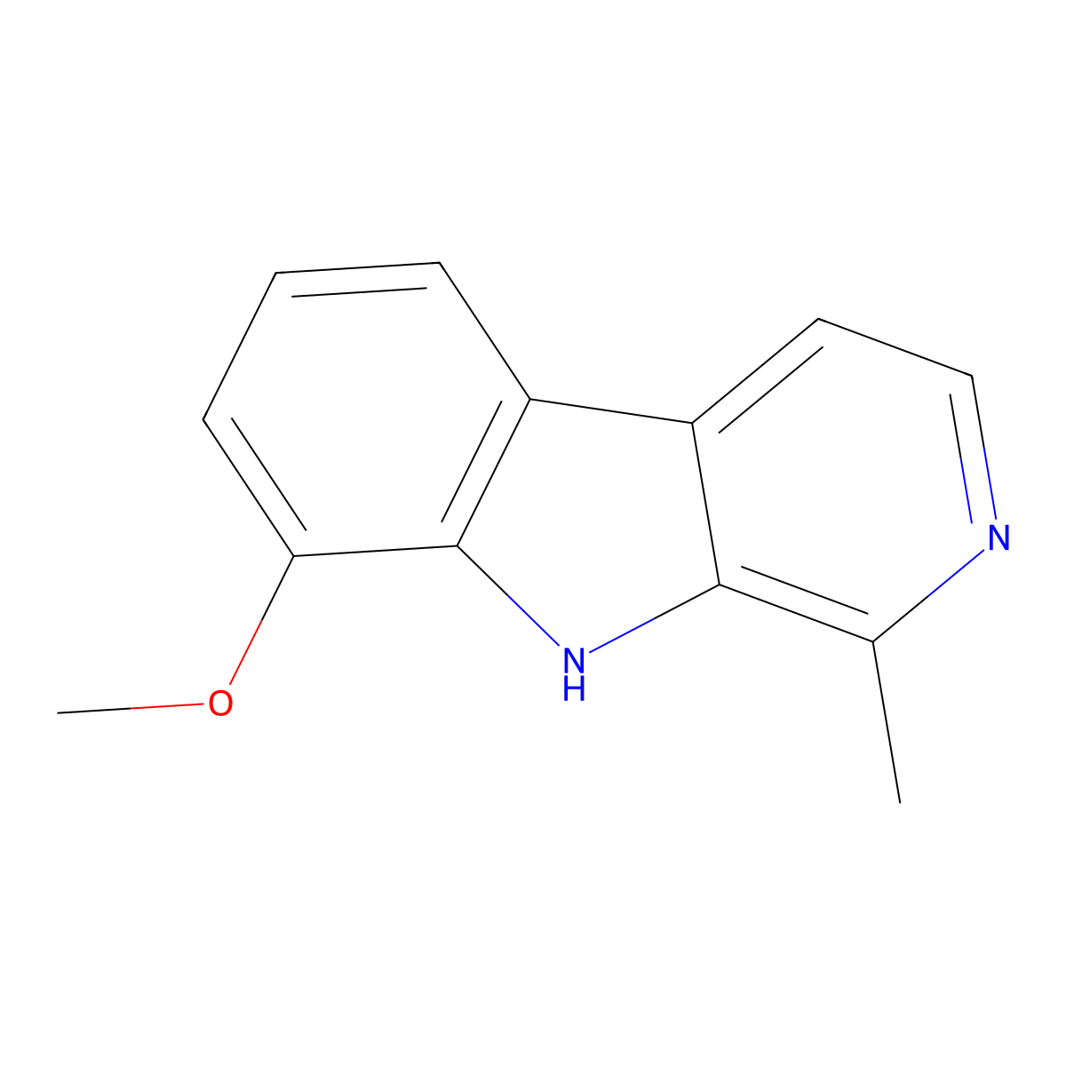 8-methoxy-1-methyl-9H-pyrido[3,4-b]indole molecular structure, CAS 212332-24-6