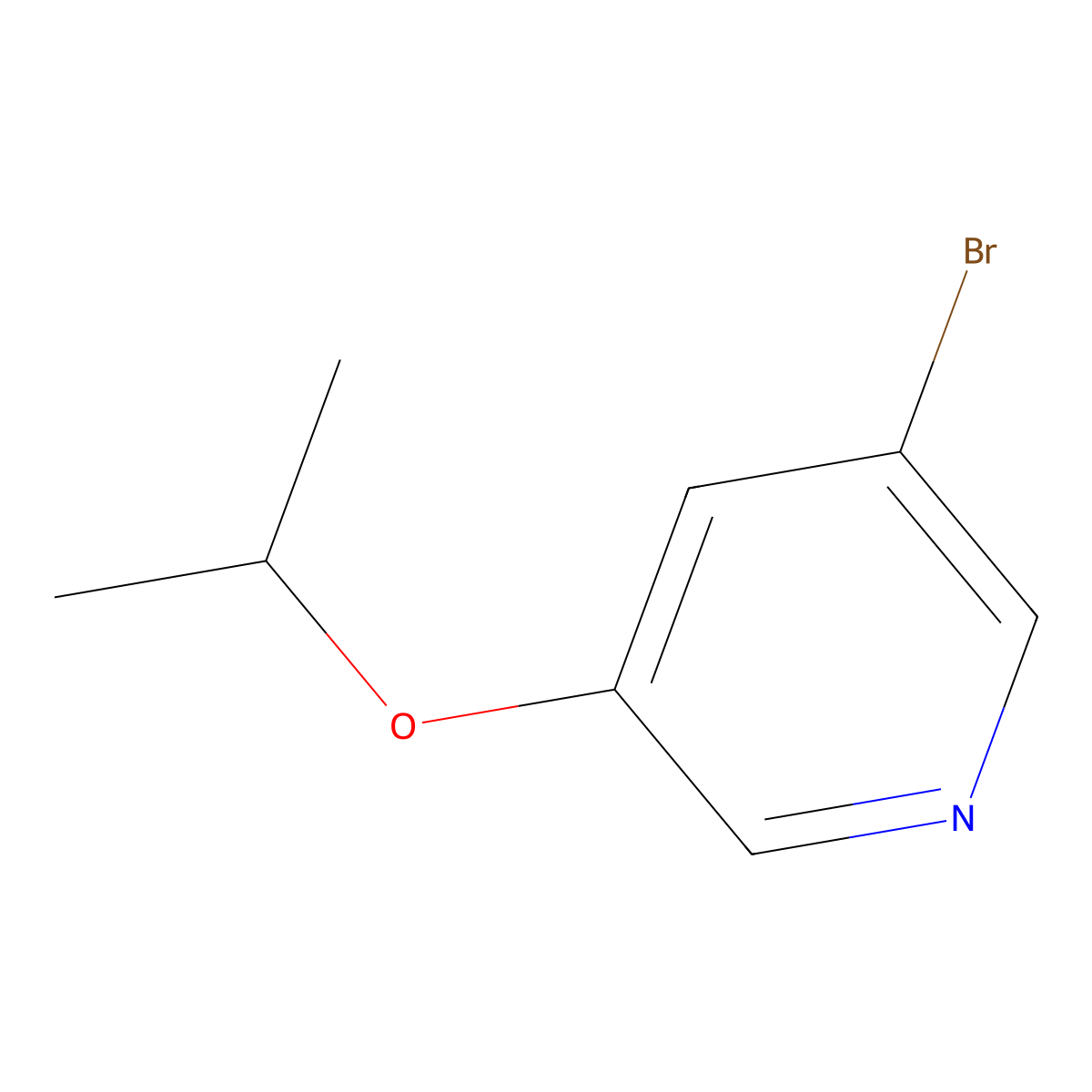 3-Bromo-5-(propan-2-yloxy)pyridine molecular structure, CAS 212332-40-6