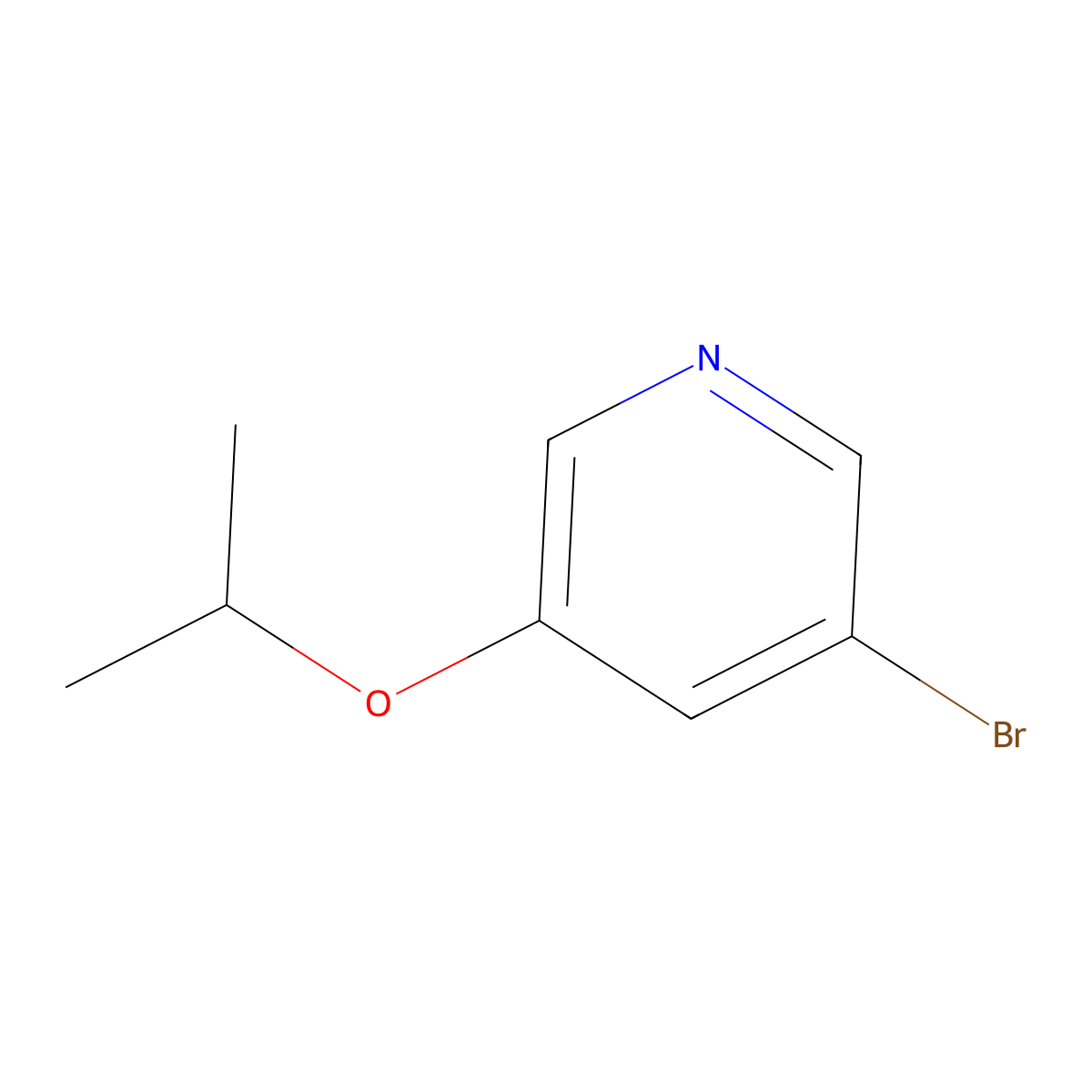 3-Bromo-5-(propan-2-yloxy)pyridine molecular structure, CAS 212332-40-6