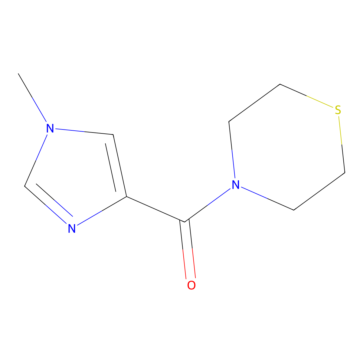 4-(1-methyl-1H-imidazole-4-carbonyl)thiomorpholine molecular structure, CAS 2123341-72-8