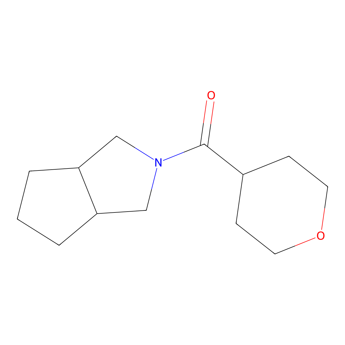 2-(Oxane-4-carbonyl)-octahydrocyclopenta[c]pyrrole molecular structure, CAS 2123350-10-5