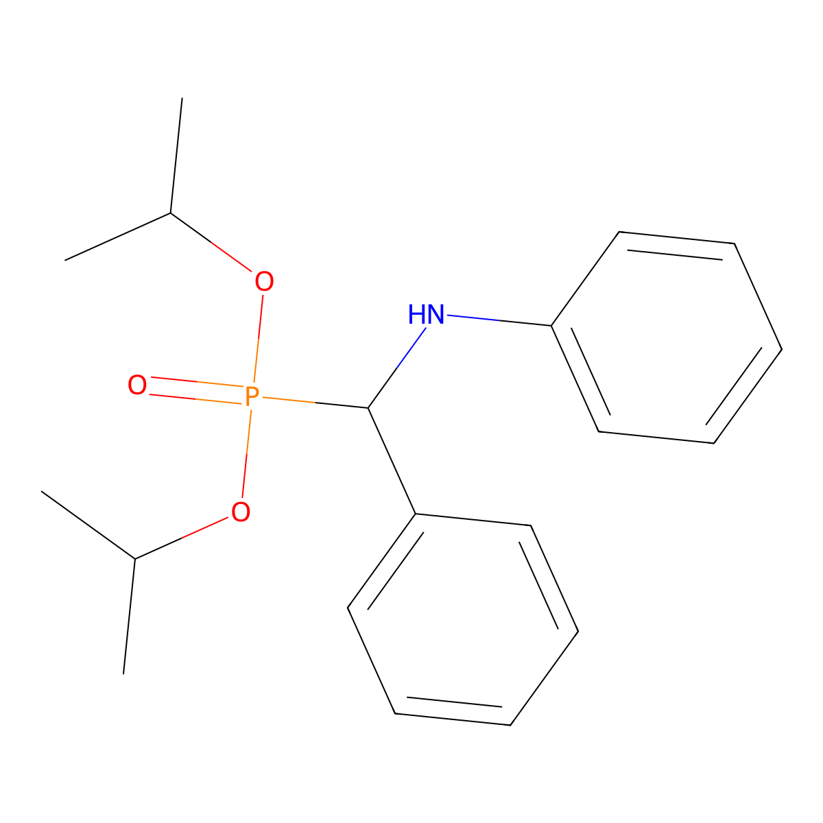 N-[di(propan-2-yloxy)phosphoryl-phenylmethyl]aniline molecular structure, CAS 21234-61-7