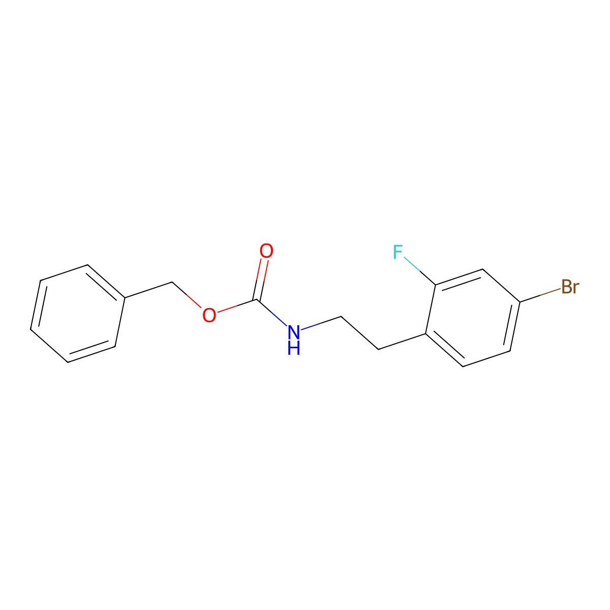 Benzyl 4-bromo-2-fluorophenethylcarbamate molecular structure, CAS 2123445-55-4