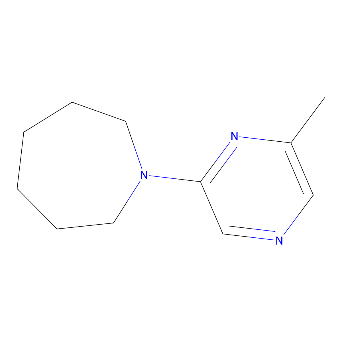 1-(6-Methylpyrazin-2-yl)azepane molecular structure, CAS 2123467-24-1