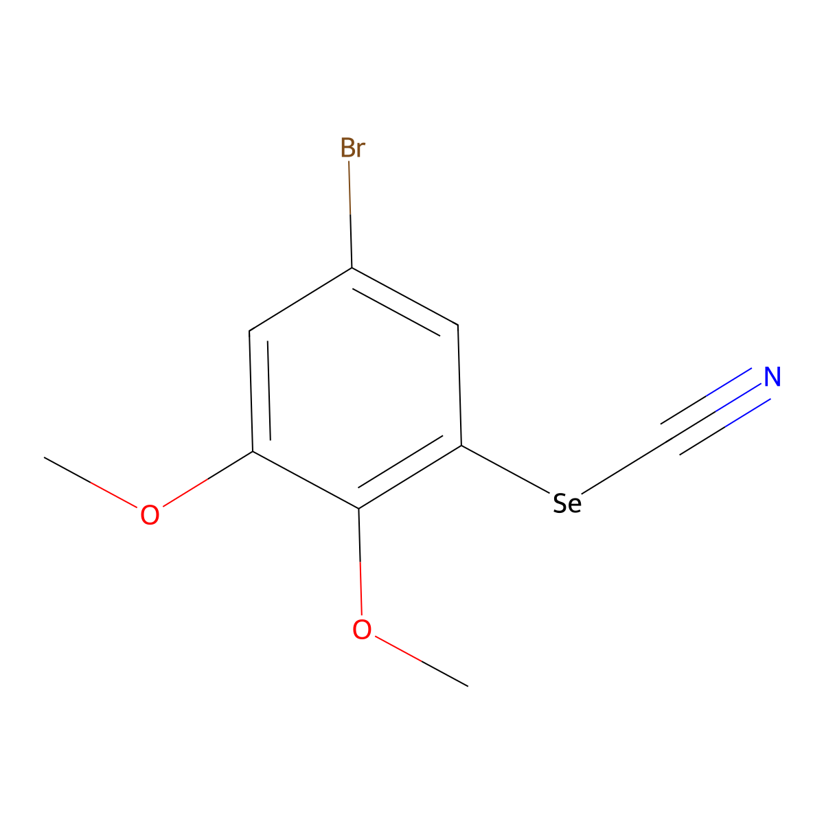 5-Bromo-1,2-dimethoxy-3-selenocyanatobenzene molecular structure, CAS 2123477-88-1