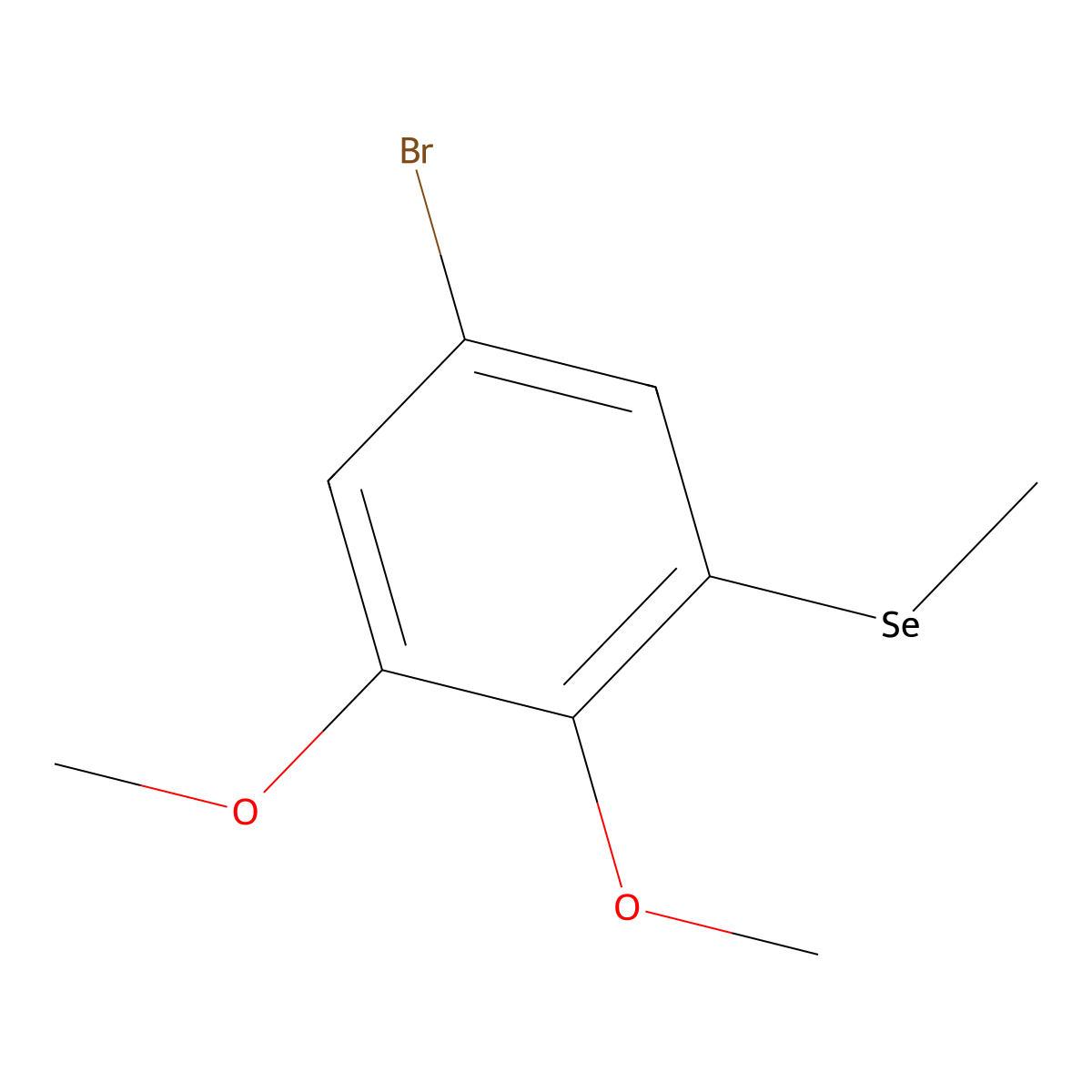 (5-Bromo-2,3-dimethoxyphenyl)(methyl)selane molecular structure, CAS 2123477-90-5