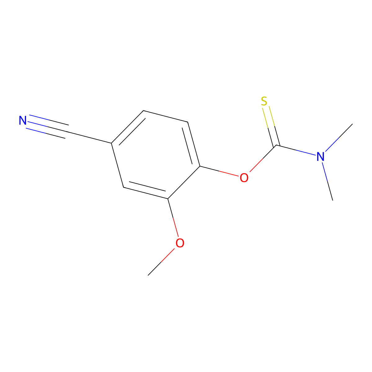 O-(4-Cyano-2-methoxyphenyl) dimethylcarbamothioate molecular structure, CAS 2123484-94-4