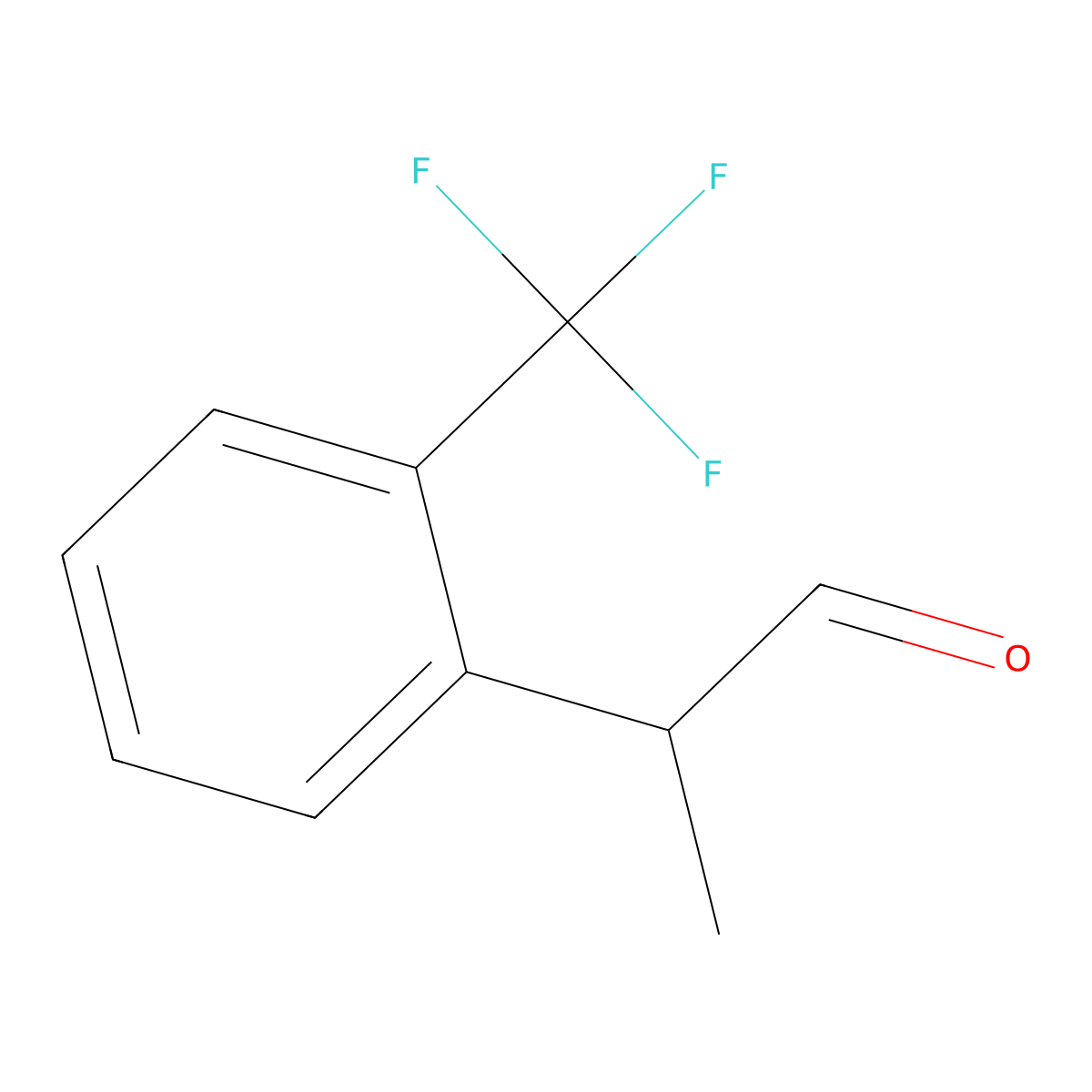 2-(2-(Trifluoromethyl)phenyl)propanal molecular structure, CAS 21235-72-3