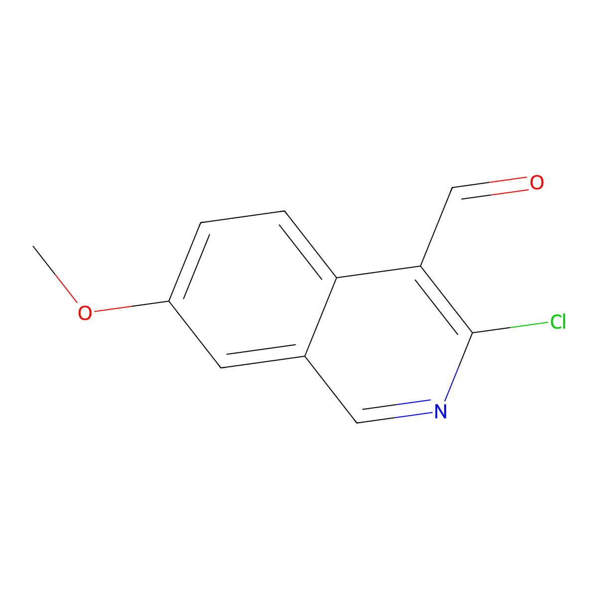 3-Chloro-7-methoxyisoquinoline-4-carbaldehyde molecular structure, CAS 2123591-92-2