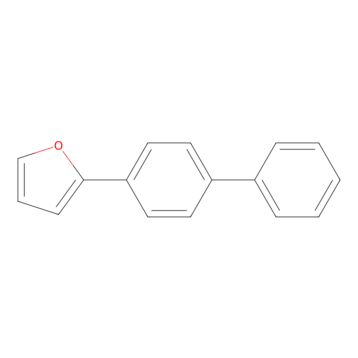 2-Biphenyl-4-yl-furan molecular structure, CAS 21236-00-0
